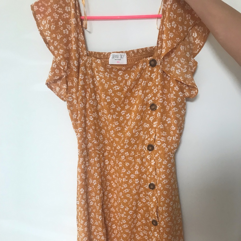 Floral yellow dress